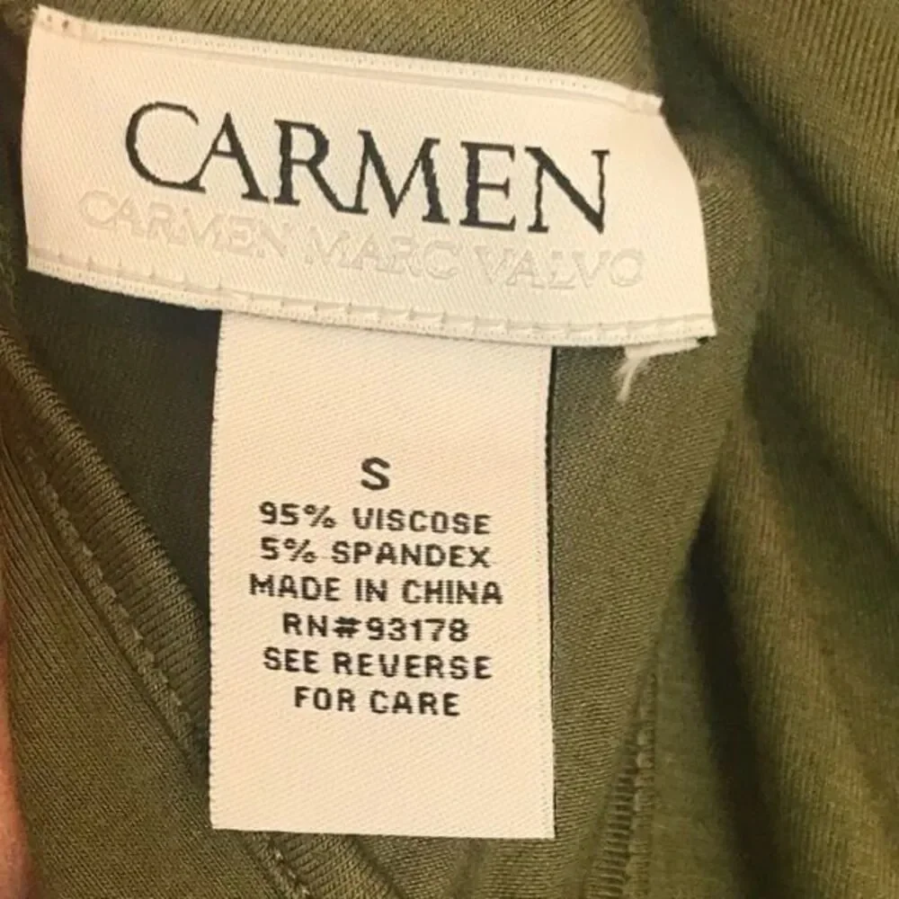 Carmen Green Tank Top size S 0066 - Picture 2 of 5